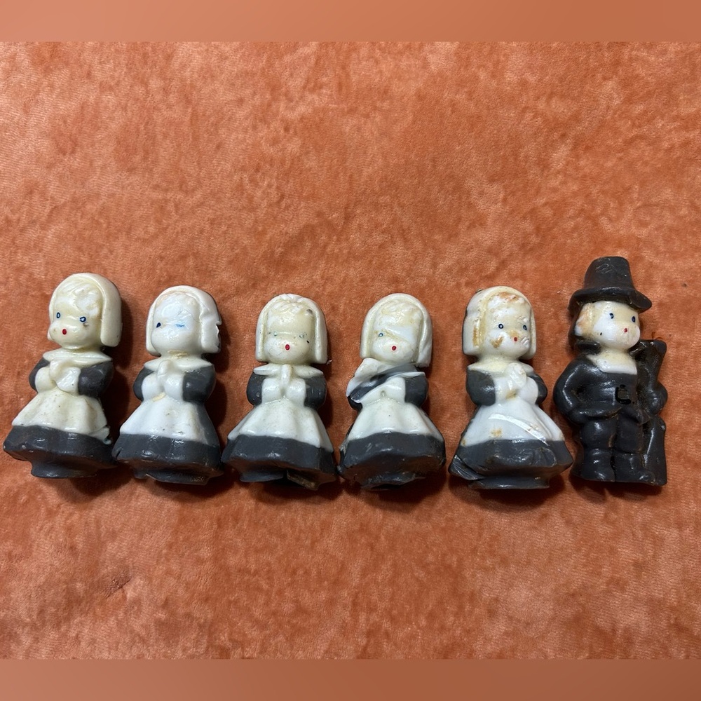 Gurley Candle Co ⚜️ Charming Vintage Candle Pilgrim Figurine Set